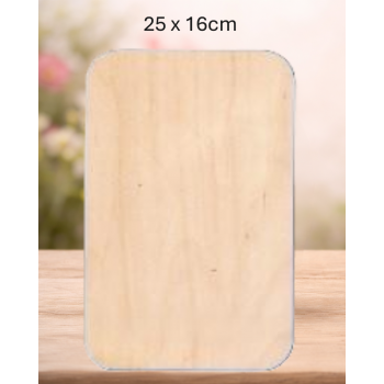 Podkładka prostokątna 25x16cm zaokrąglone narożniki, sklejka 3mm